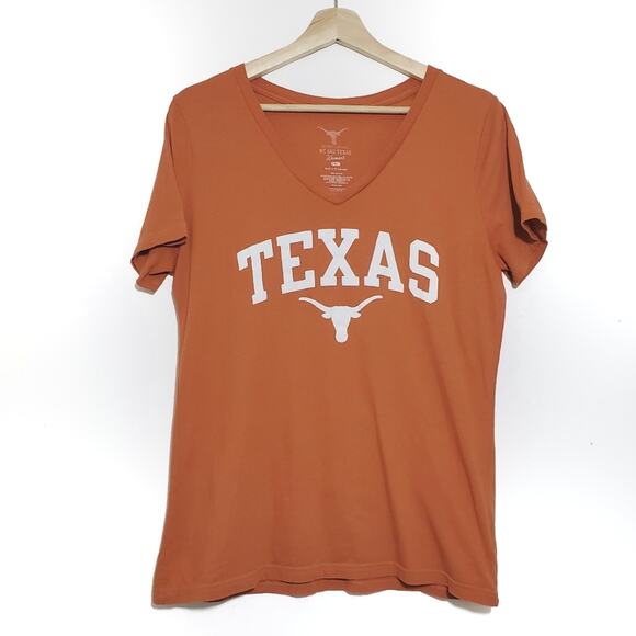 UT Texas Longhorns Authentic Apparel V-Neck Casual Logo Tee - Picture 1 of 4